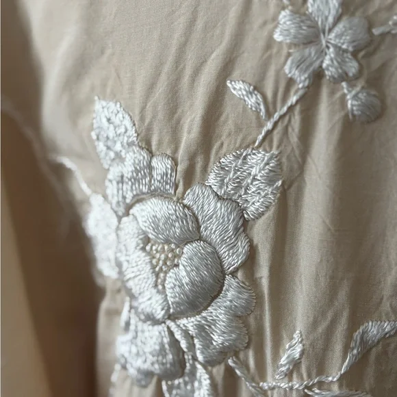 Vintage Japanese Embroidered raw silk Kimono jacket with rare white peacock S - Picture 3 of 8